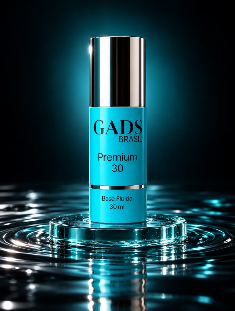 Frasco da Base GADS Brasil em pódio iluminado